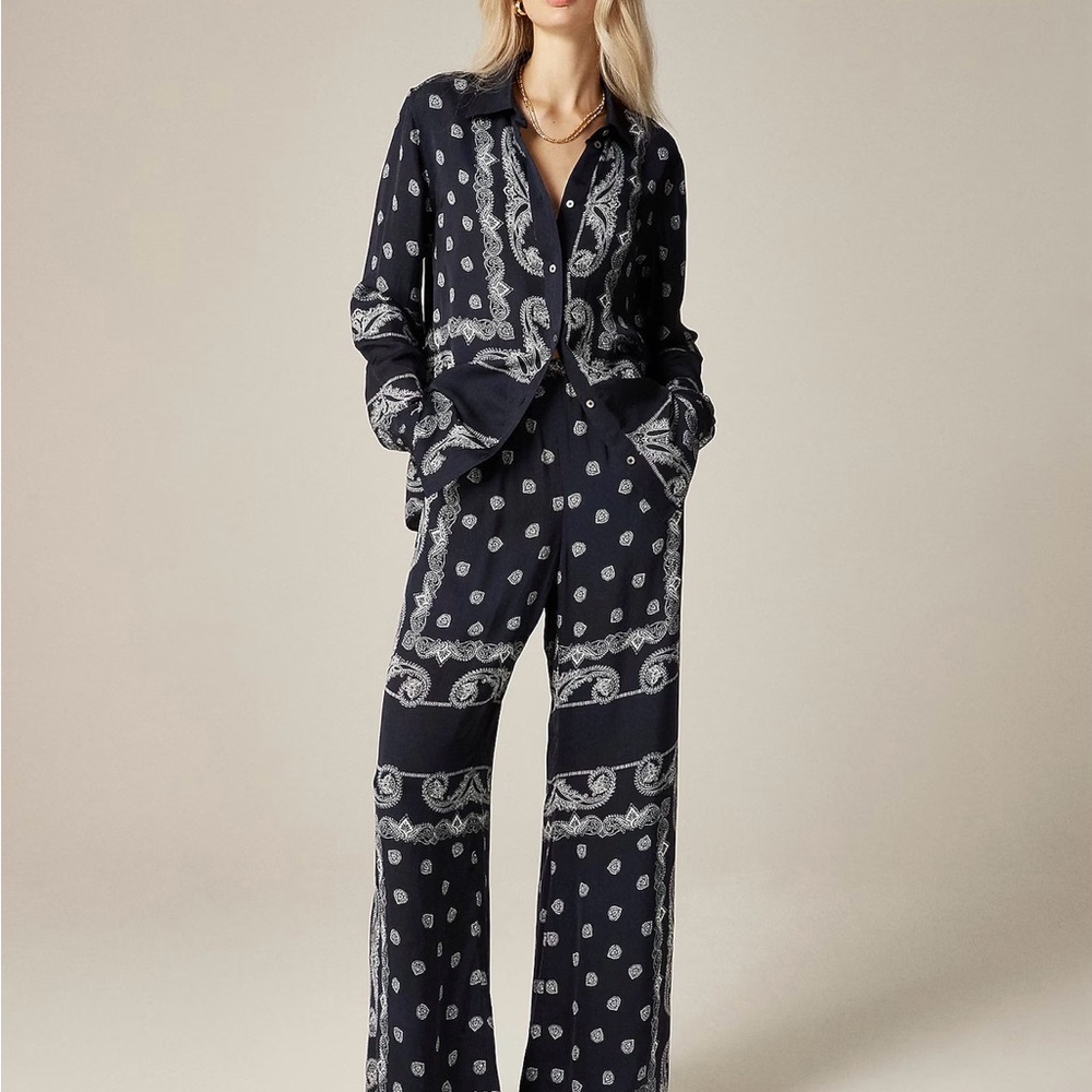J. Crew Cosmos Bandana Print Pant